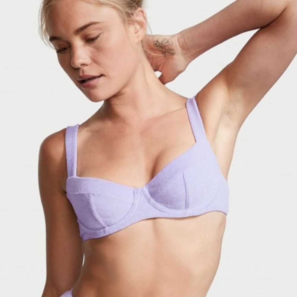Victoria's Secret Lavender Textured Underwire Bikini Top